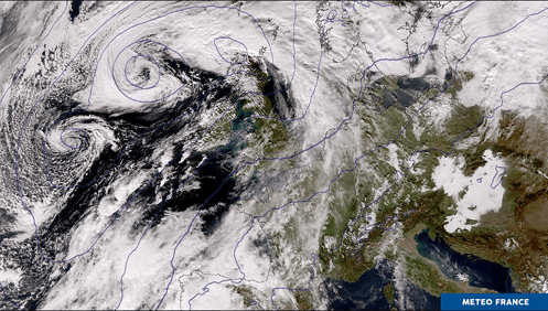 Photo satellite de la France